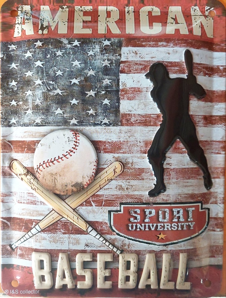 Targa Metallica American Baseball