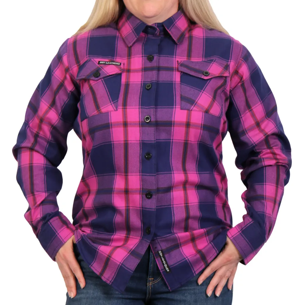 Camicia a Quadri Viola,Rosa Donna