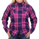 Camicia a Quadri Viola,Rosa Donna