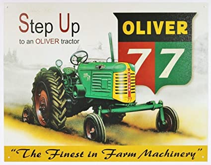 Step Up to A Oliver Tractor” Country Farm Barn Decor Harvester Farmer