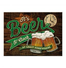 Magnet It's Beer O'Clock  6 cm x 8 cm