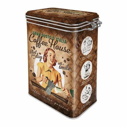 Box Clip Storage Coffee House 11x18x8 cm