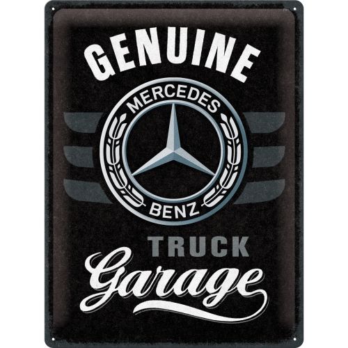 Targa Metallica Mercedes Truck Garage