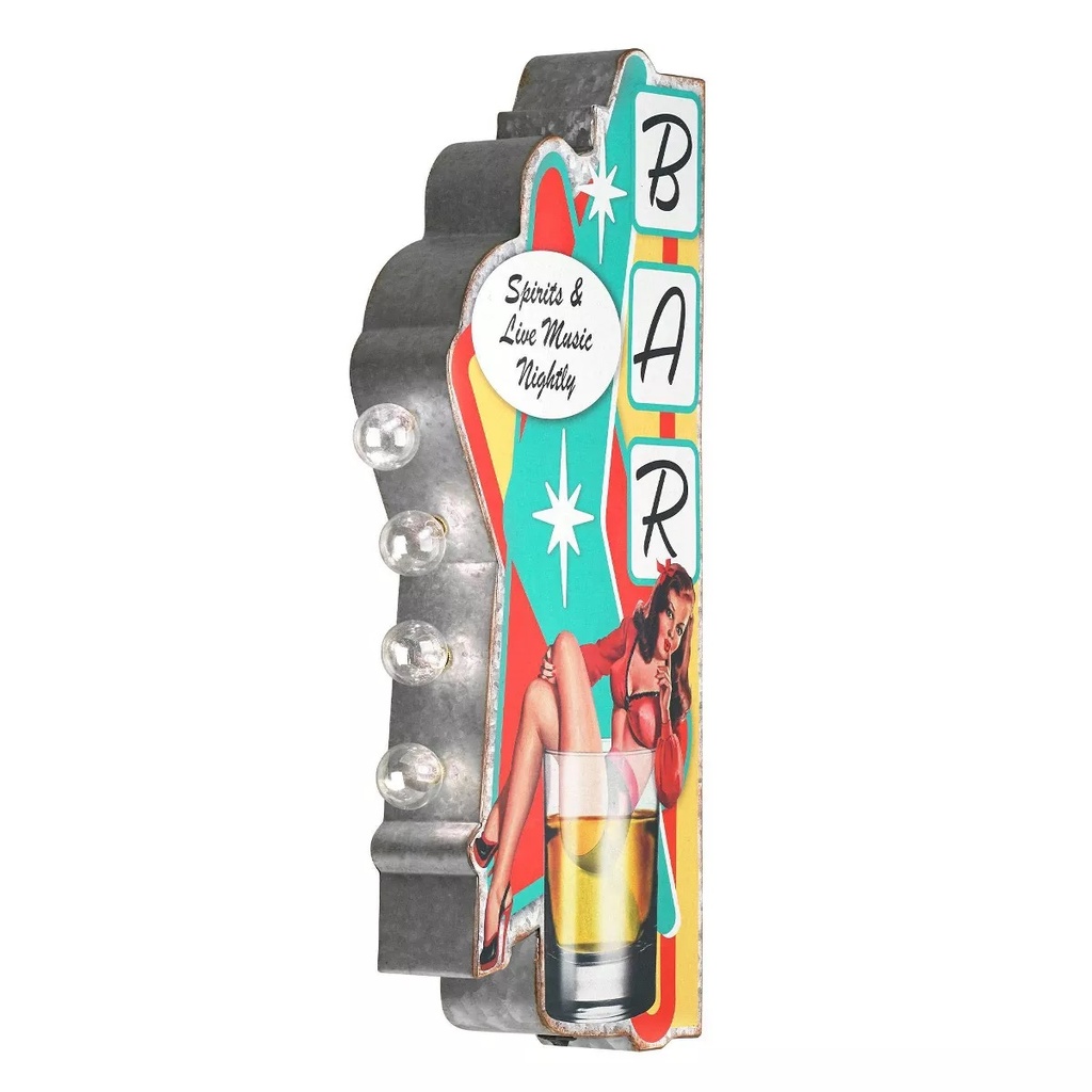 Insegna A Led Bar Spirits and Live Music 