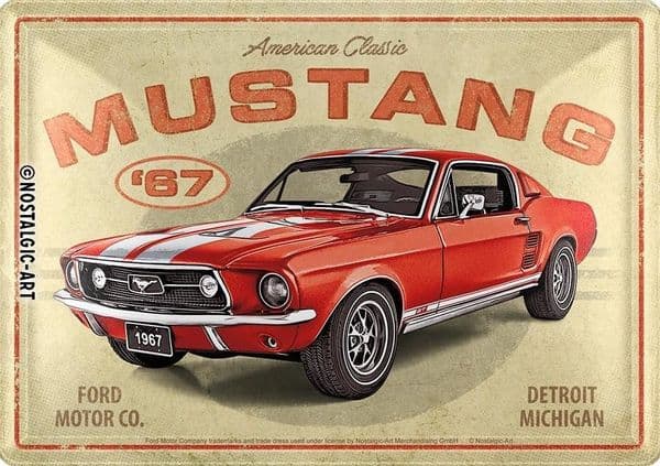 Targa Metallica Ford Mustang 67