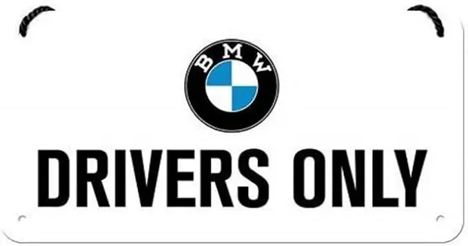 Targa Metallica BMW Drivers Only