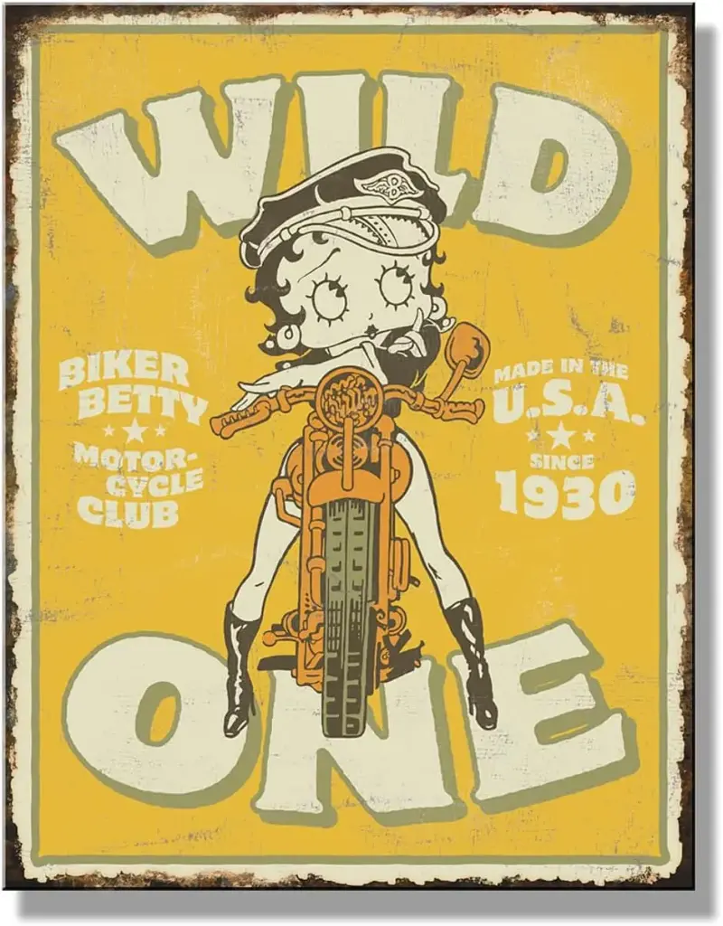 Targa Metallica Betty Boop Wild One