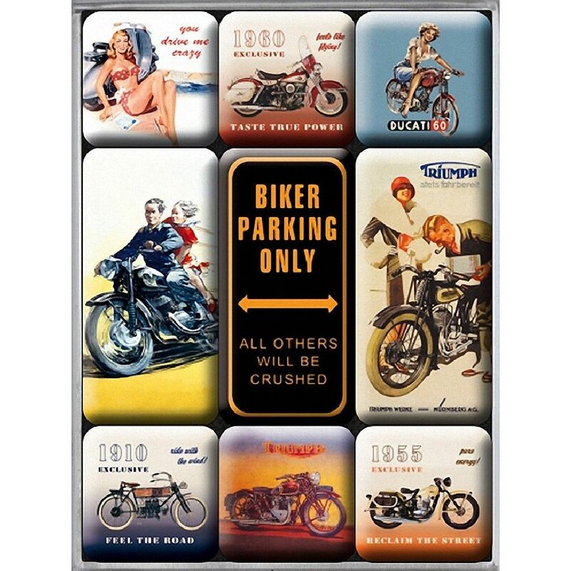Biker Parking Only Calamite Set 9 Pezzi