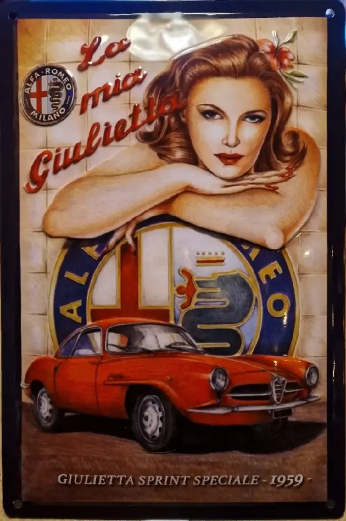 Targa Metallica Alfa Romeo Giulietta Sprint Speciale 1959
