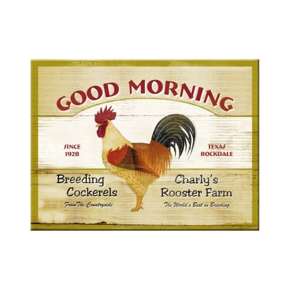 Magnet Rooster Farm Good Morning