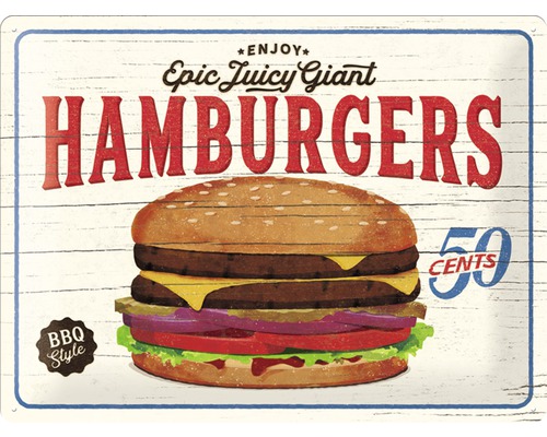 Targa Metallica Hamburgers