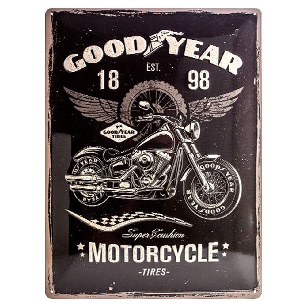 Targa Metallica Goodyear Motorcycle