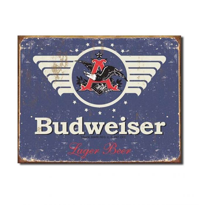 Targa Metallica Budweiser Lager Beer