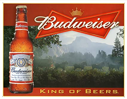 Targa Metallica Budweiser-King of Beers
