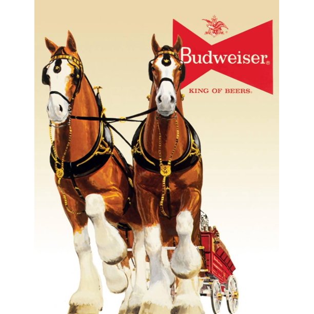 [605279116317] Targa Metallica Budweiser Clydesdale