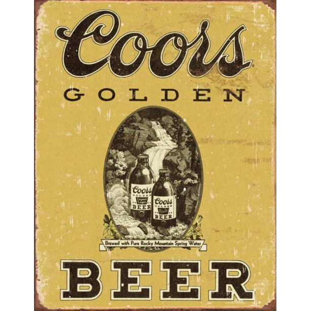 [605279116485] Targa Metallica Coors Golden Beer