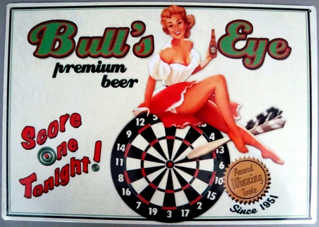 [9878787925] Bull's Eye Pin-Up DARTS