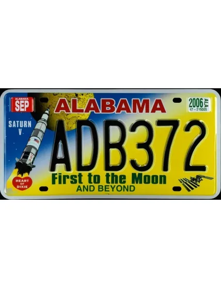 [995200021] Targa Auto Decorativa Replica   Alabama