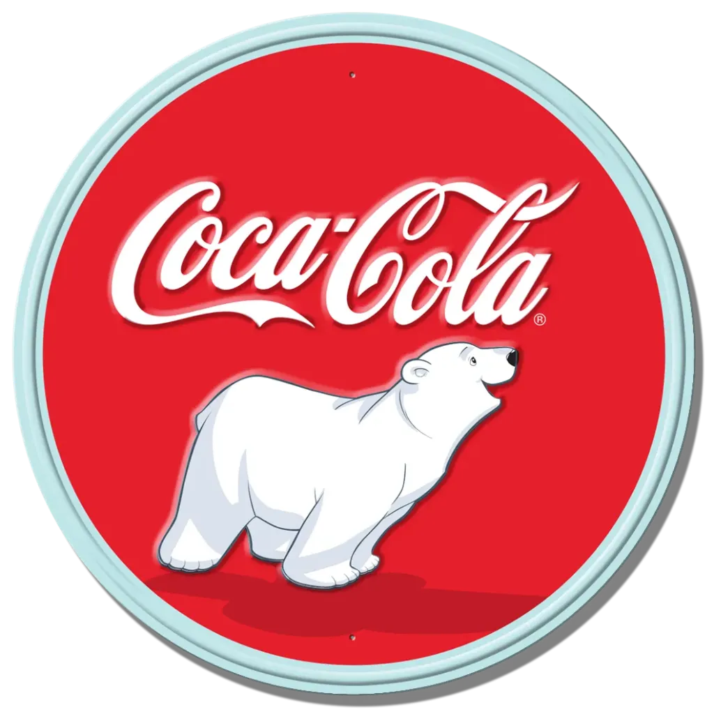 Targa Metallica Coca-Cola Coke - Bear Cub