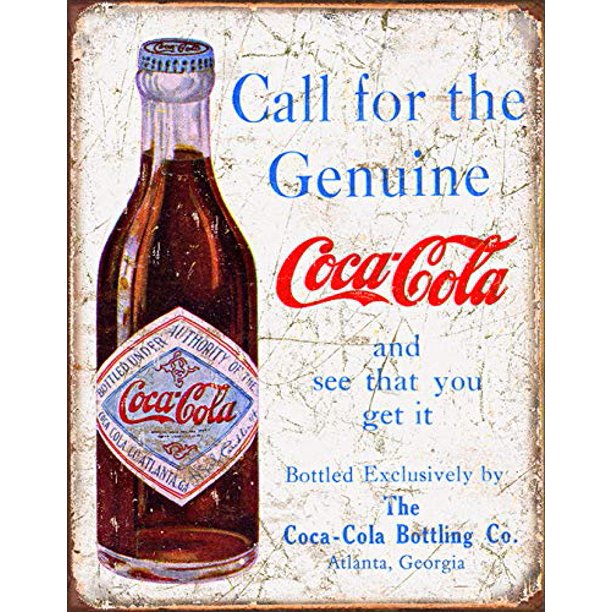 Targa Metallica Coca-Cola Call for the Geniune