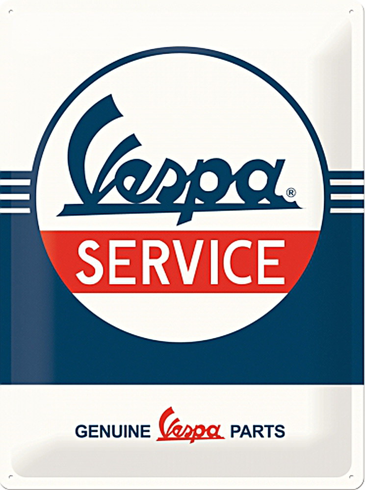 [4036113232591] Targa Metallica Vespa Service