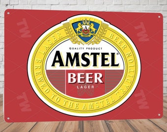 Targa Metallica Amstel Beer