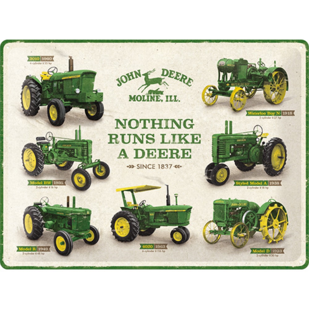 Targa Metallica John Deere Chart