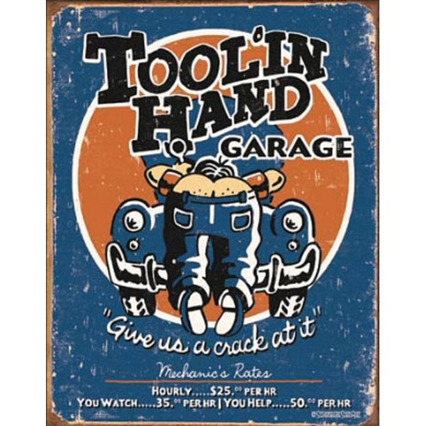 Targa Metallica Tool'In Hand Garage
