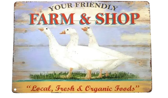 [9555225822] Targa Metallica Farm & Shop