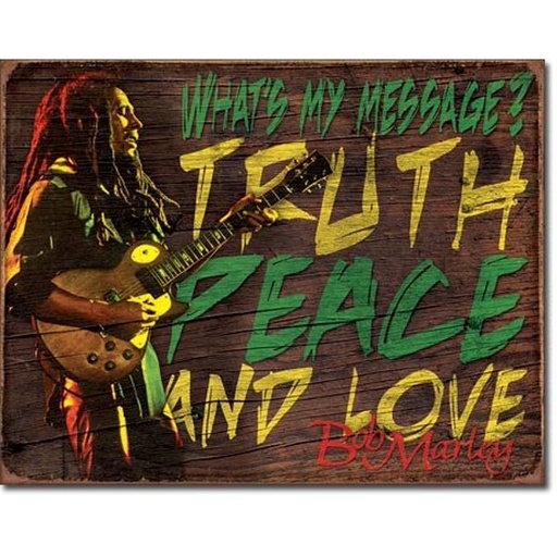 [605279121151] Bob Marley Truth Peace Love Message