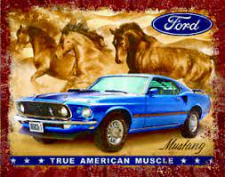 [605279124701] Mustang Flag True American Muscle