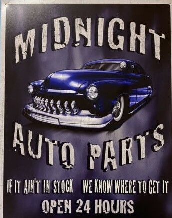 [605279115648] Midnight Auto Parts Hot Rod Garage Shop