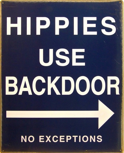 [0641959848956] Hippie Use Backdoor