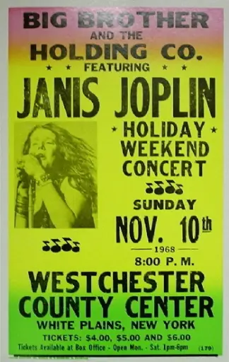 [31144555880] Janis Joplin Poster Nov.68