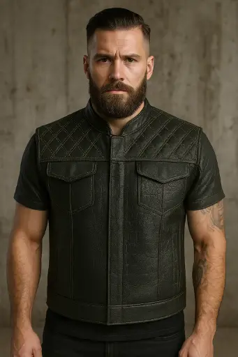 Gilet In Pelle Mod. Crocco