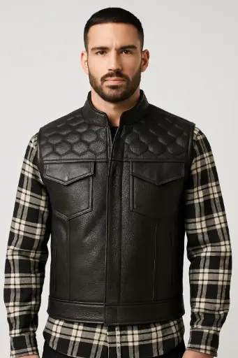 Gilet In Pelle  Mod. BEE