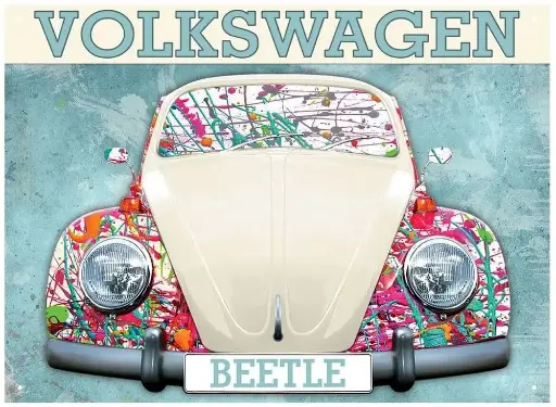 [98777874452] Volkswagen Beetle Paint Splatter